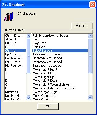 Select Lesson Dialog